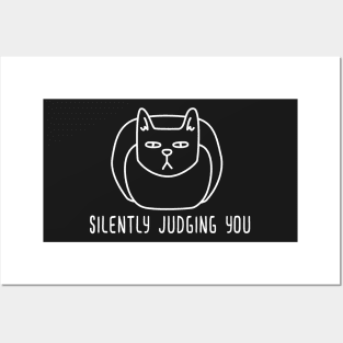 Cat Loaf, Silently Judging you, Cute and funny T-shirt Posters and Art